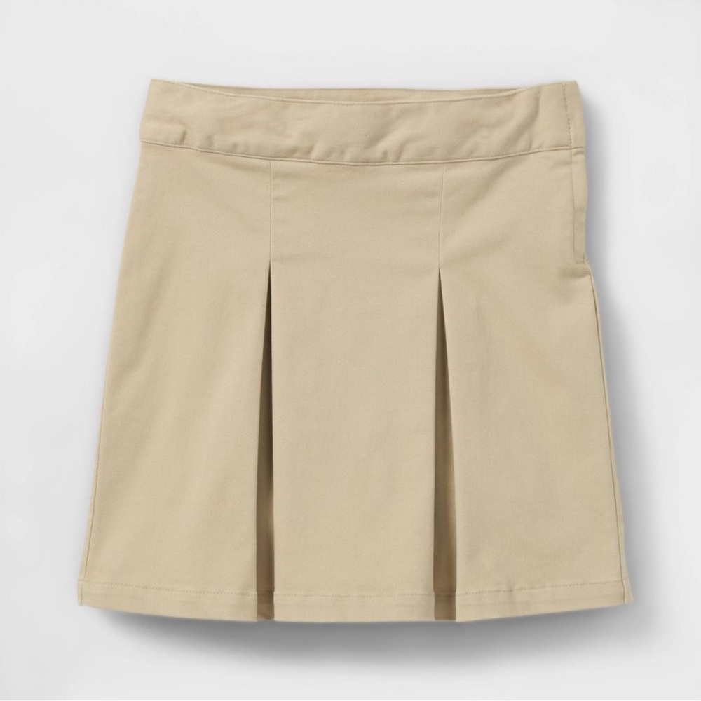Girls' Pleated Twill Uniform Skort - Cat & Jack Khaki